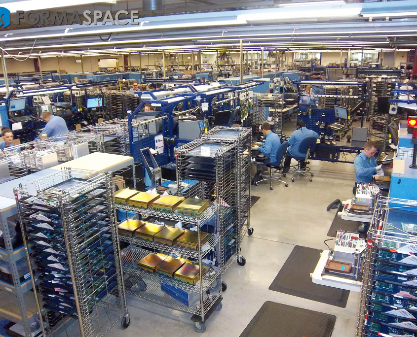 Electronics Assembly Line with Custom ESD Work Surface