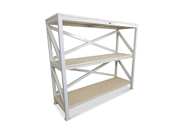 industrial white storage rack