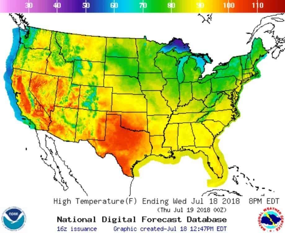 south central Texas heat wave