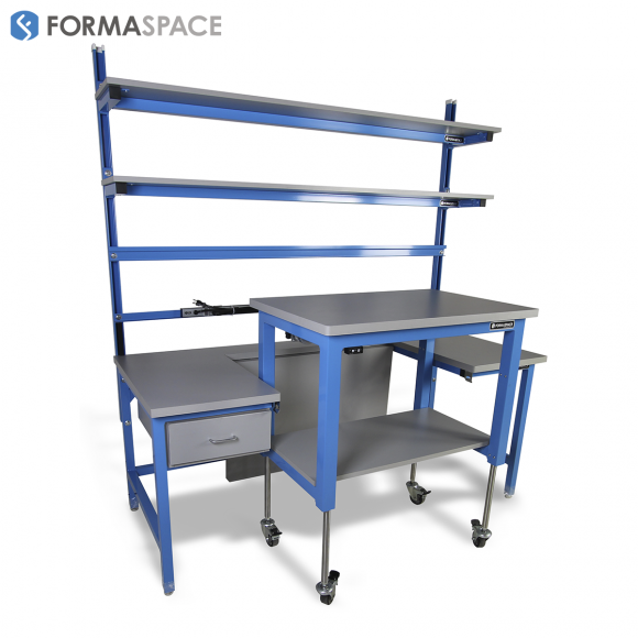 Detachable Mobile Cart Station Blue