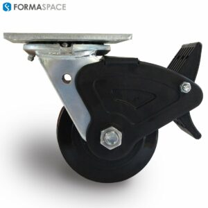 plate caster for heavy duty applications