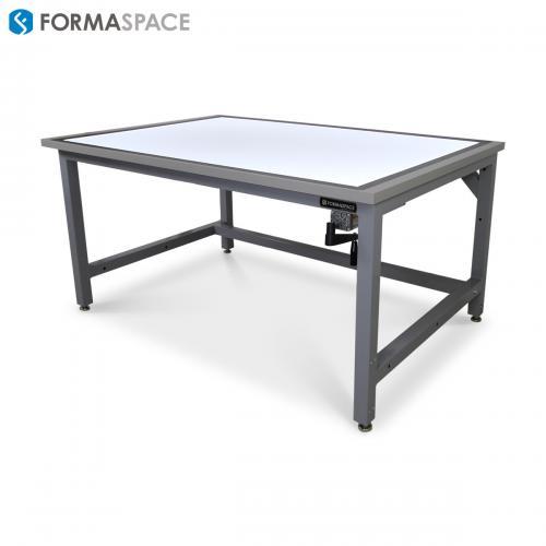 drafting table with backlit surface