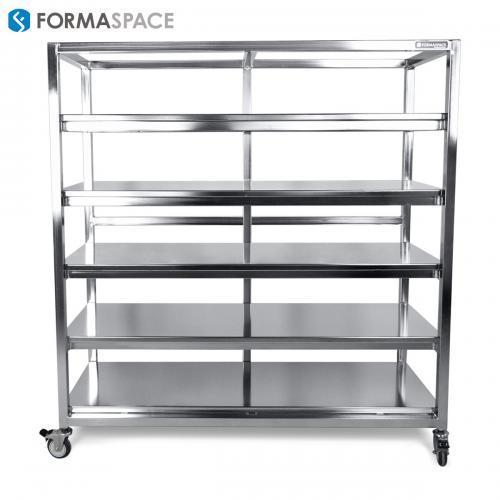 mobile stainless steel shelf cart