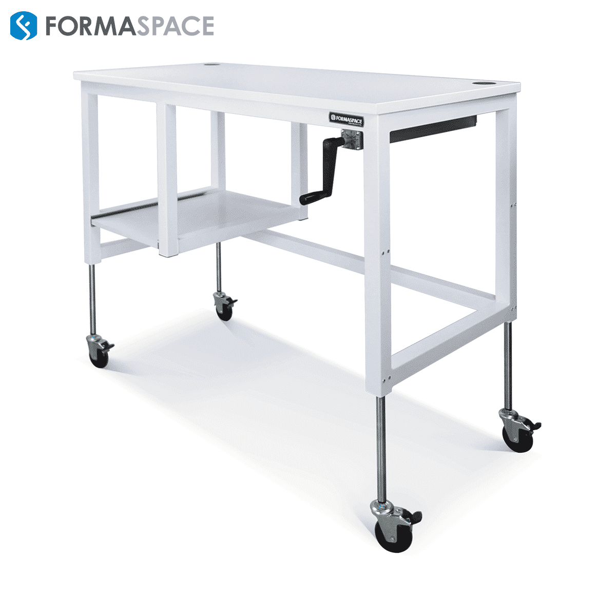 hand crank height adjustable workbench