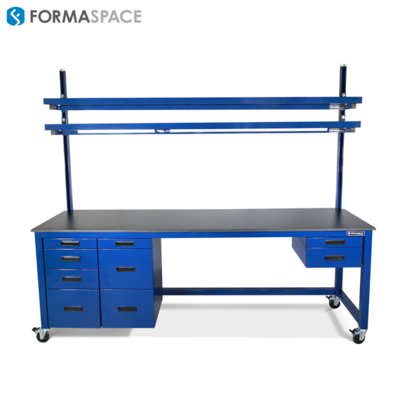 extra-long workbench for research laboratory