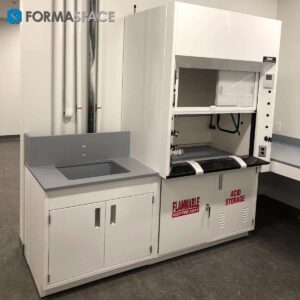 Fume Hood & Acid Storage Casework Combo