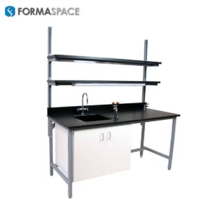 Lab Service Workbench with Epoxy Top & Sink