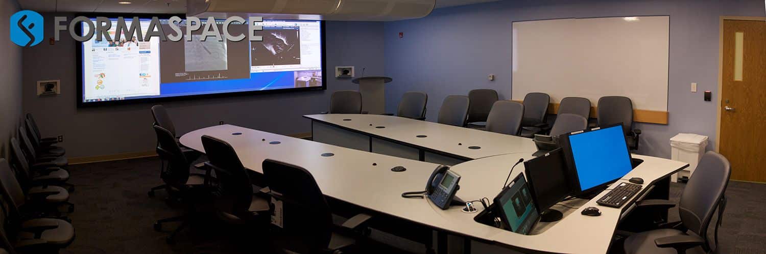 scissors conference table for a hospital