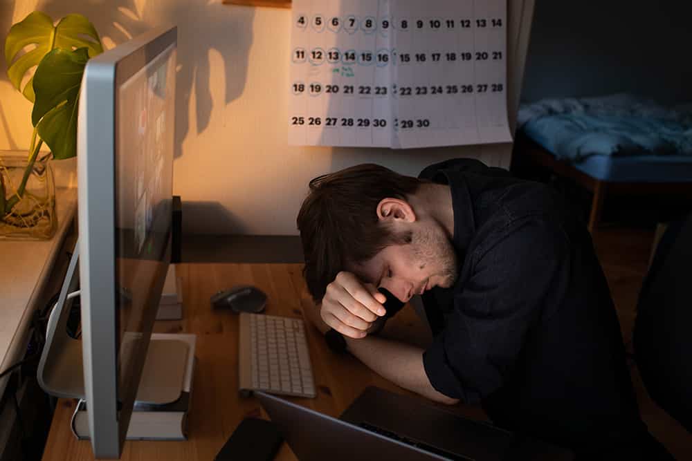 work from home stress