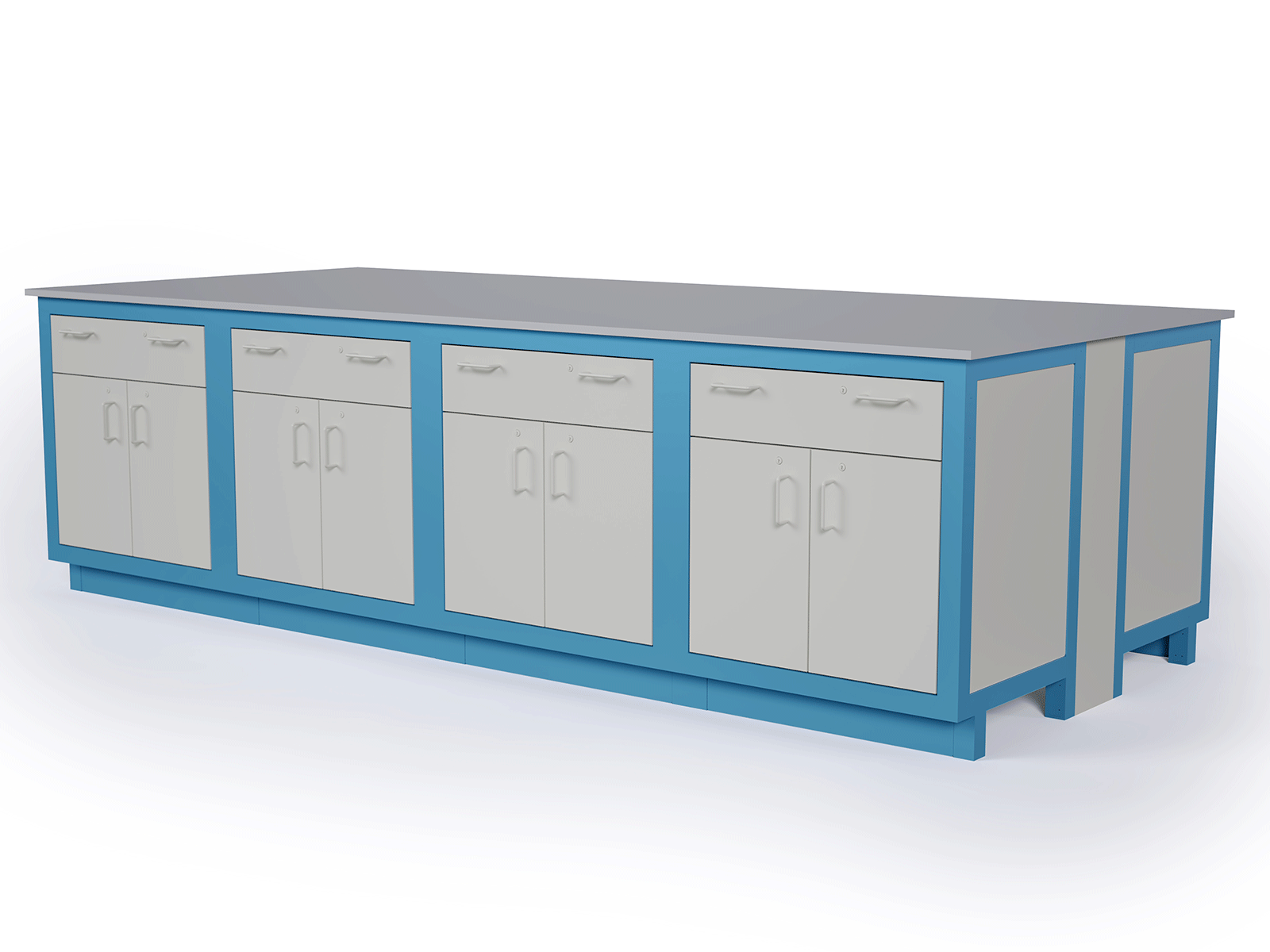 rgx casework center island blue powdercoat