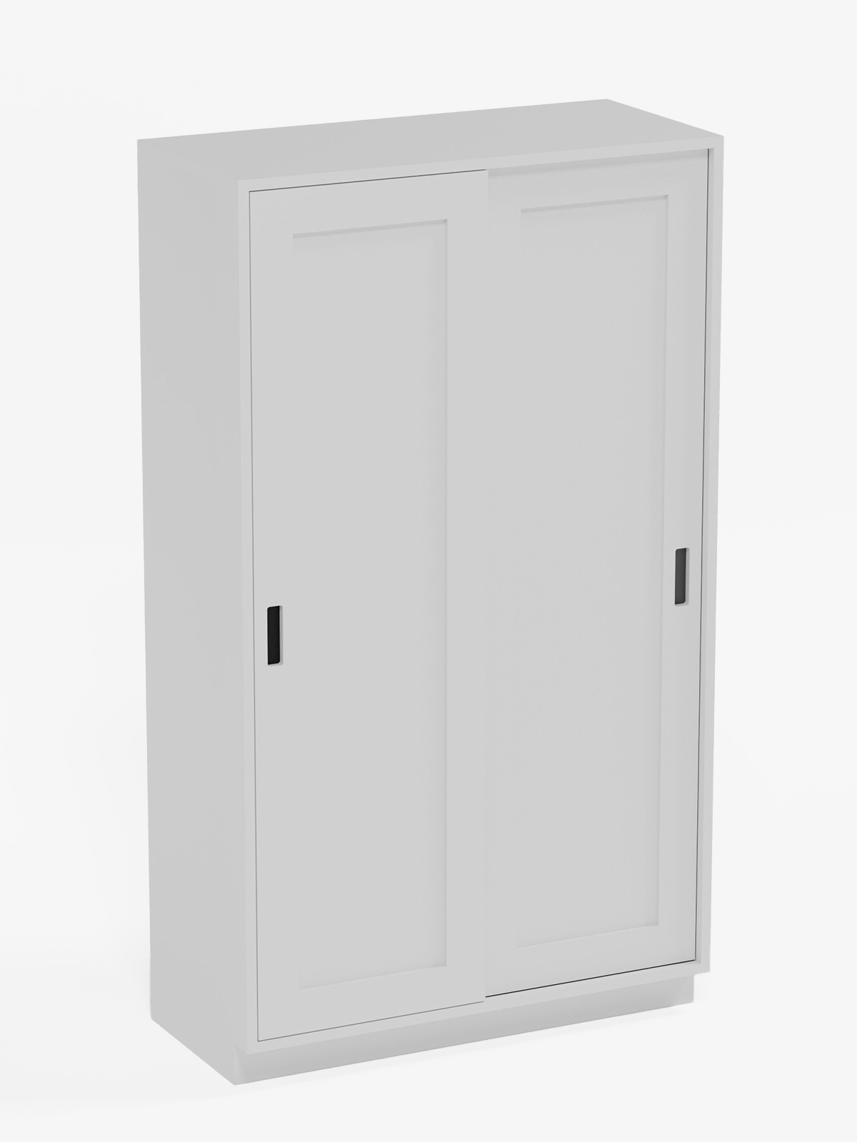 white storage cabinet with frosted glass